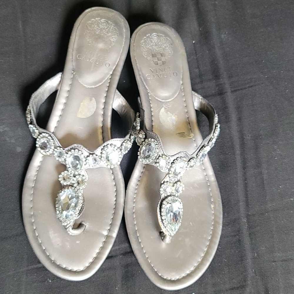 Rhinestone/silver sandals